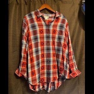 Ariat Aztec Plaid Button down